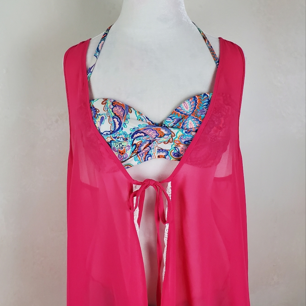 NWT Francesca's Kimono Swim Cover Up - Picture 7 of 15